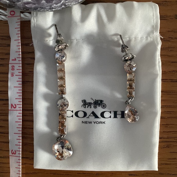 Coach irregular earrings with Swarovski crystals - Picture 2 of 2